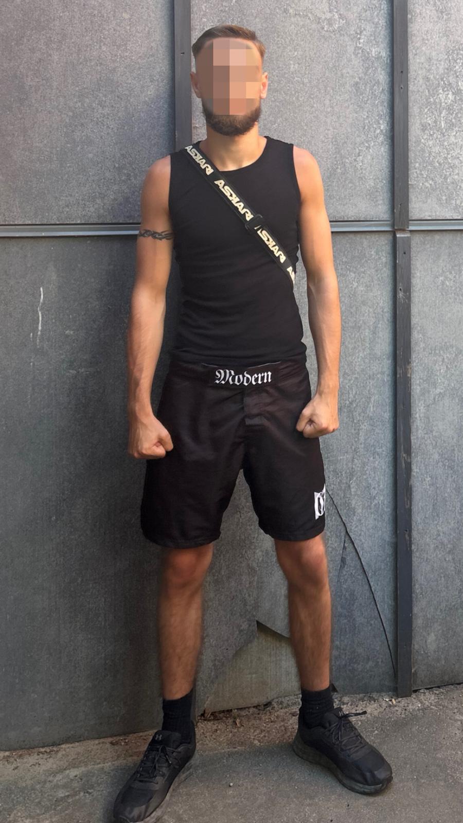 "BLACKED OUT" MMA SHORTS